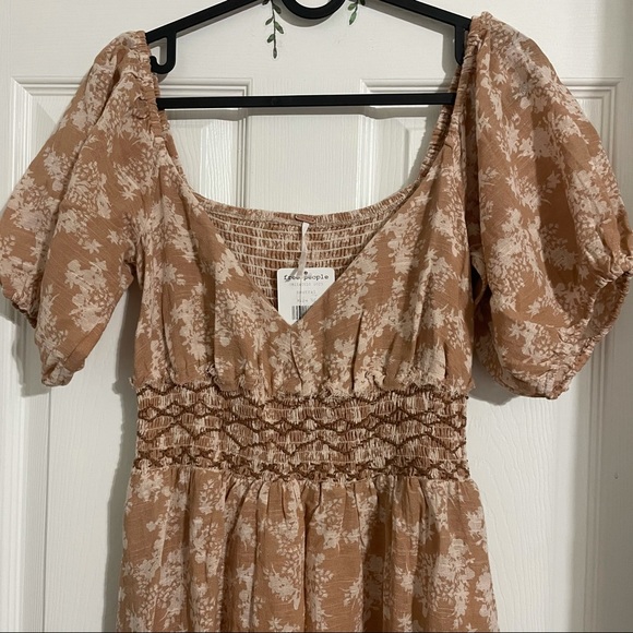 NWT Free People Ellie Printed MaxiDress in Neutral - Picture 15 of 16